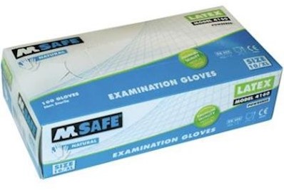 M-Safe 4160 disposable latex handschoen - 6/xs