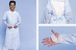 Schort CPE lange mouw blauw