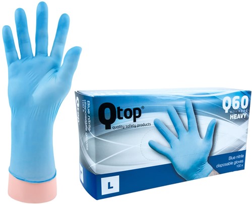 Qtop Q60 Heavy Nitril Handschoenen Blauw - 9/l