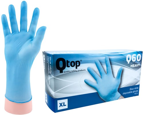 Qtop Q60 Heavy Nitril Handschoenen Blauw - 10/xl