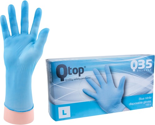 Qtop Q35 Blauwe Nitril Handschoenen - 9/l