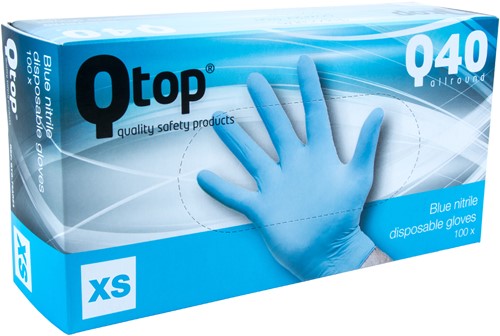 Qtop Q40 Blauwe Nitril Handschoenen - 6/xs