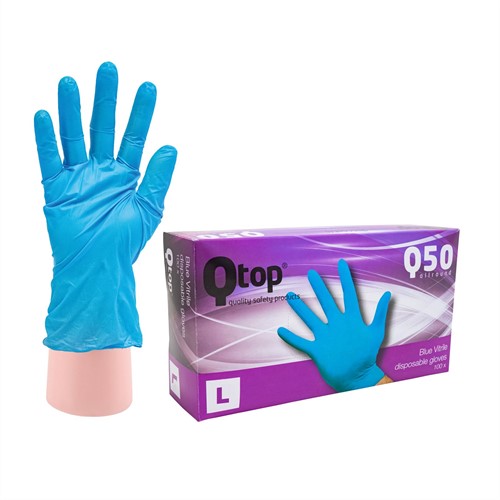 Qtop Q50 Vitrile Handschoenen - 9/l
